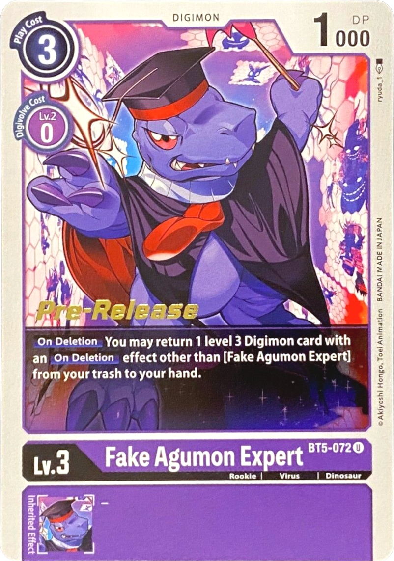 Image of Fake Agumon Expert [BT5-072] [Battle of Omni Pre-Release Promos]