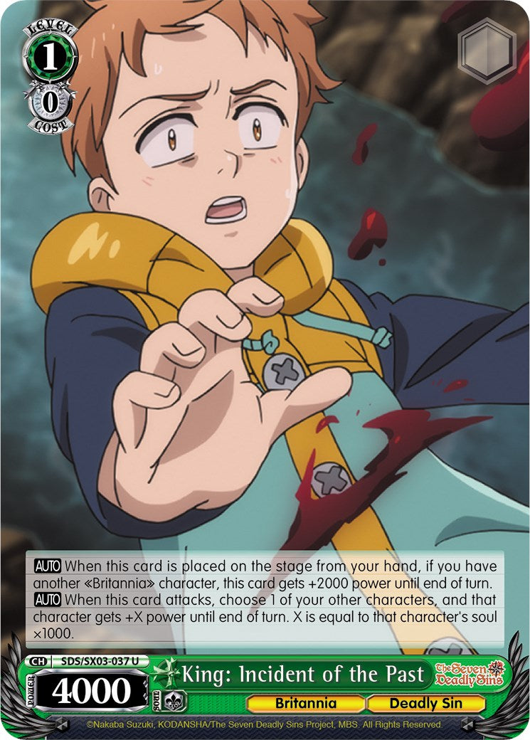 Image of King: Incident of the Past (SDS/SX03-037 U) [The Seven Deadly Sins]