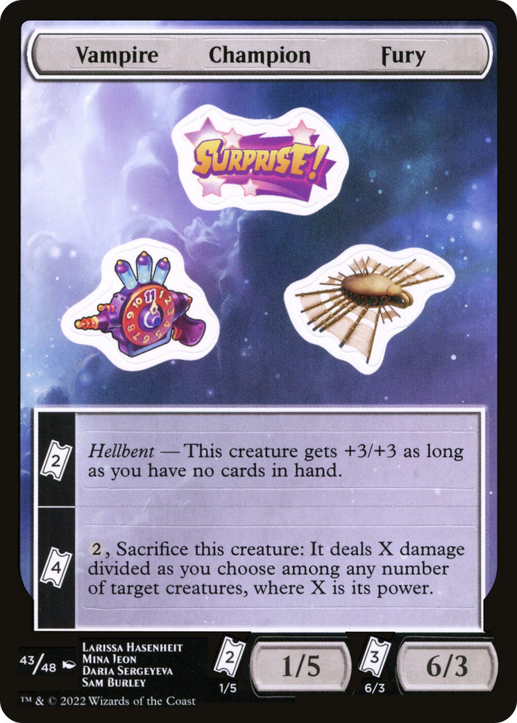 Image of Vampire Champion Fury [Unfinity Stickers]