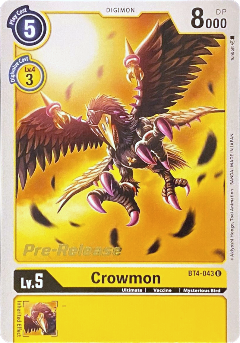 Image of Crowmon [BT4-043] [Great Legend Pre-Release Promos]