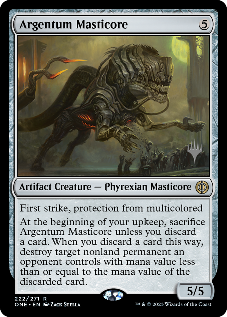 Image of Argentum Masticore (Promo Pack) [Phyrexia: All Will Be One Promos]