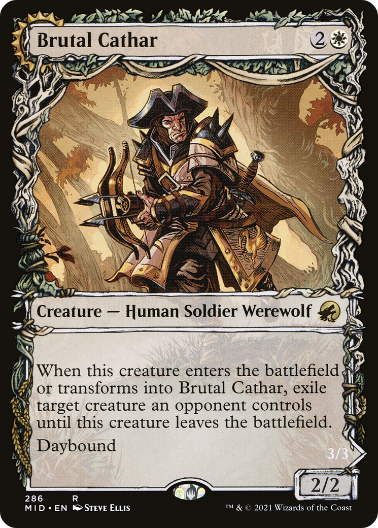 Image of Brutal Cathar // Moonrage Brute (Showcase Equinox) [Innistrad: Midnight Hunt]