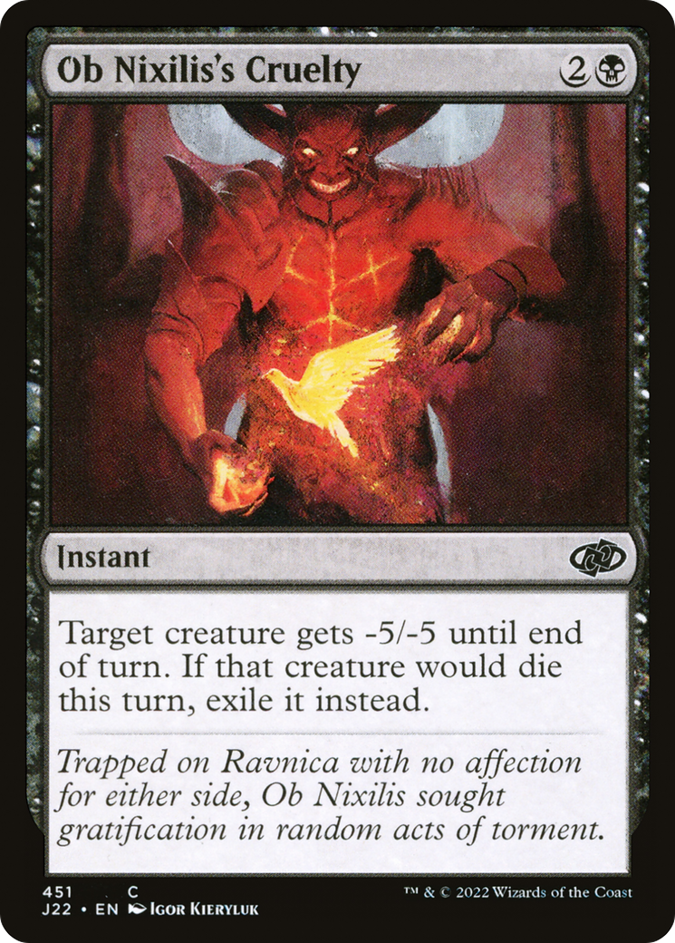 Image of Ob Nixilis's Cruelty [Jumpstart 2022]