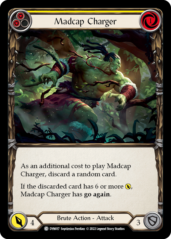 Image of Madcap Charger (Yellow) [DYN017] (Dynasty)  Rainbow Foil