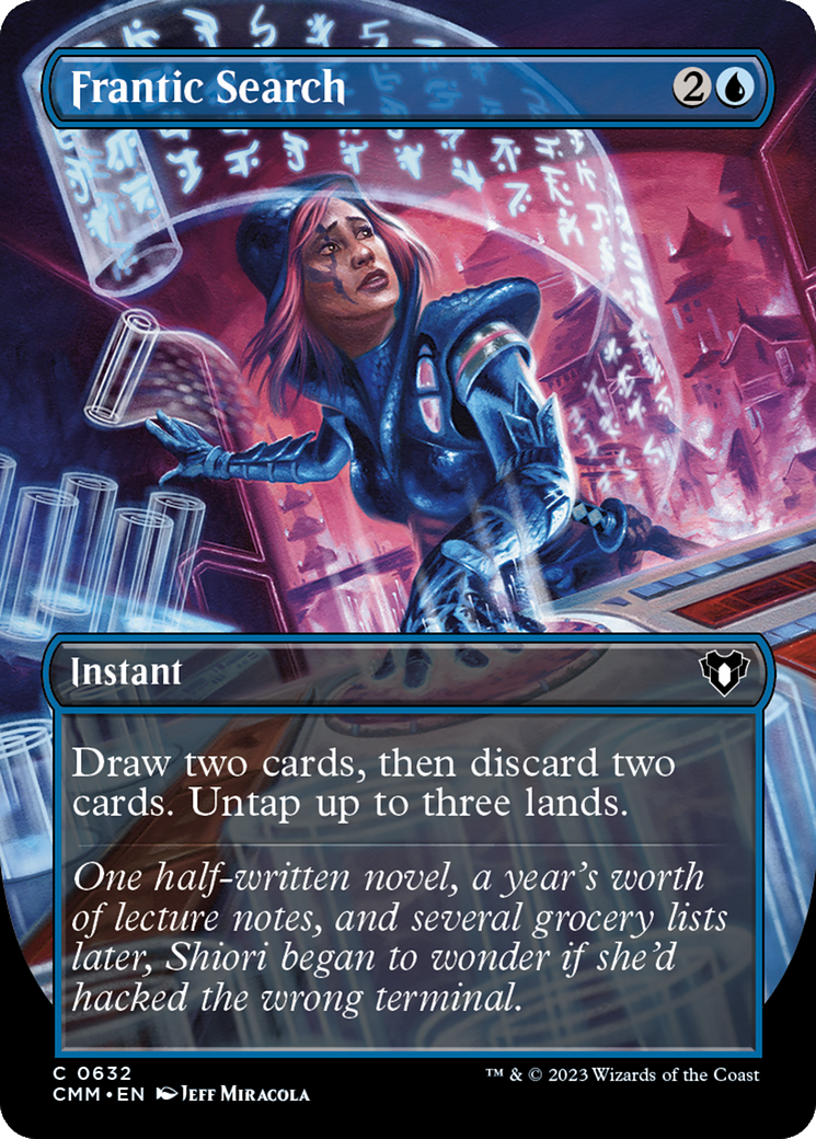 Image of Frantic Search (Borderless Alternate Art) [Commander Masters]