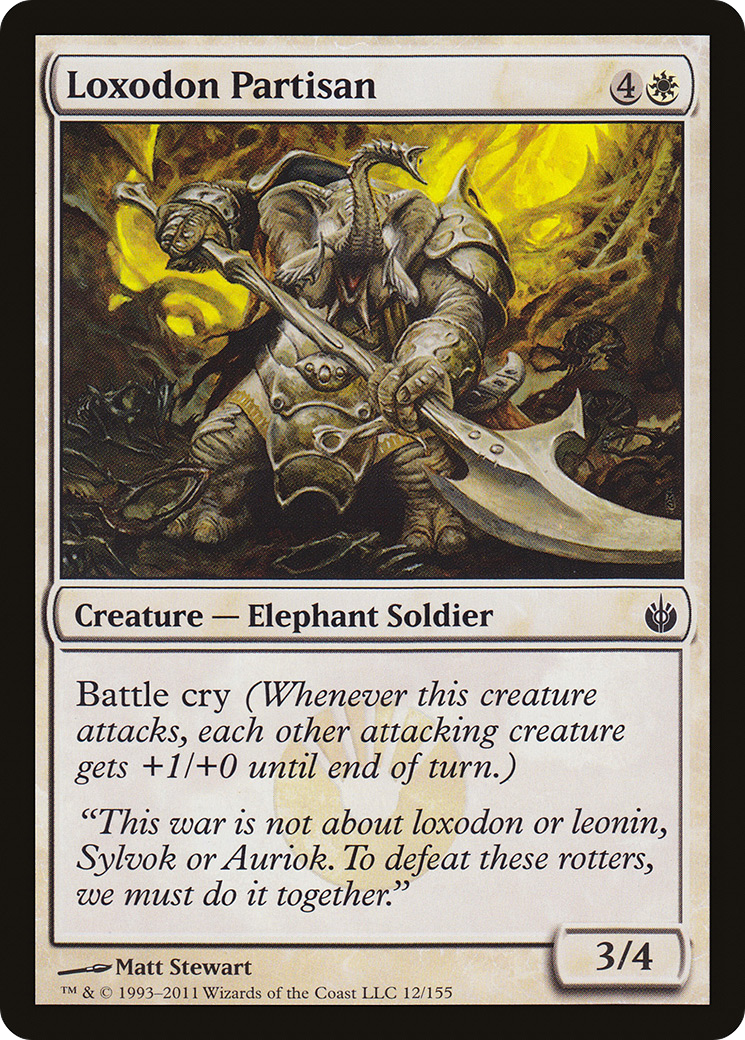 Image of Loxodon Partisan [Mirrodin Besieged]