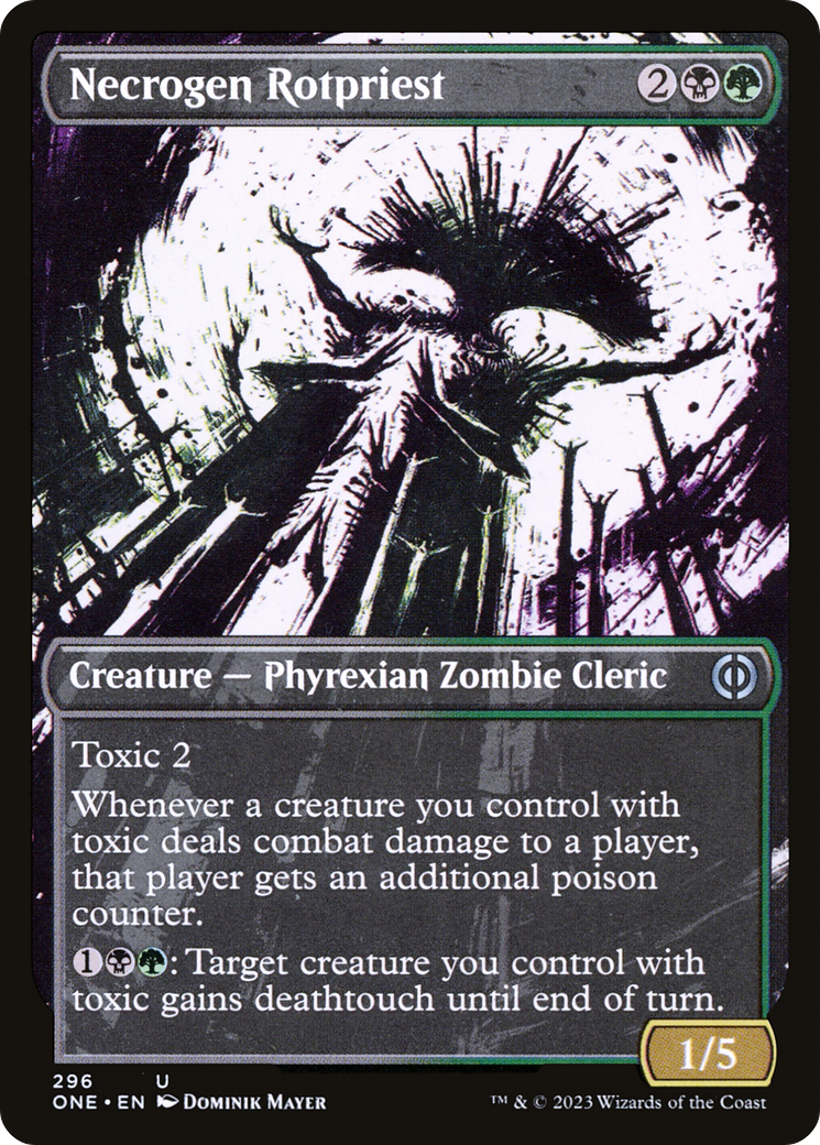 Image of Necrogen Rotpriest (Borderless Ichor) [Phyrexia: All Will Be One]
