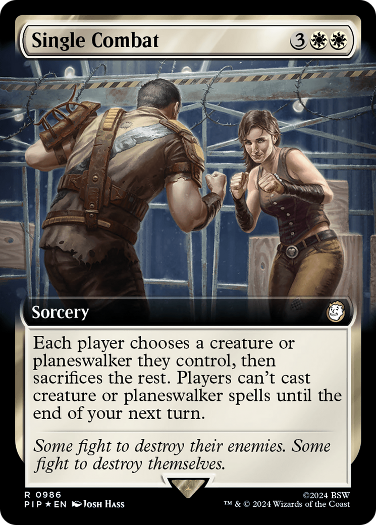 Image of Single Combat (Extended Art) (Surge Foil) [Fallout]