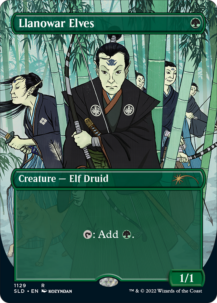 Image of Llanowar Elves (Borderless) [Secret Lair Drop Series]
