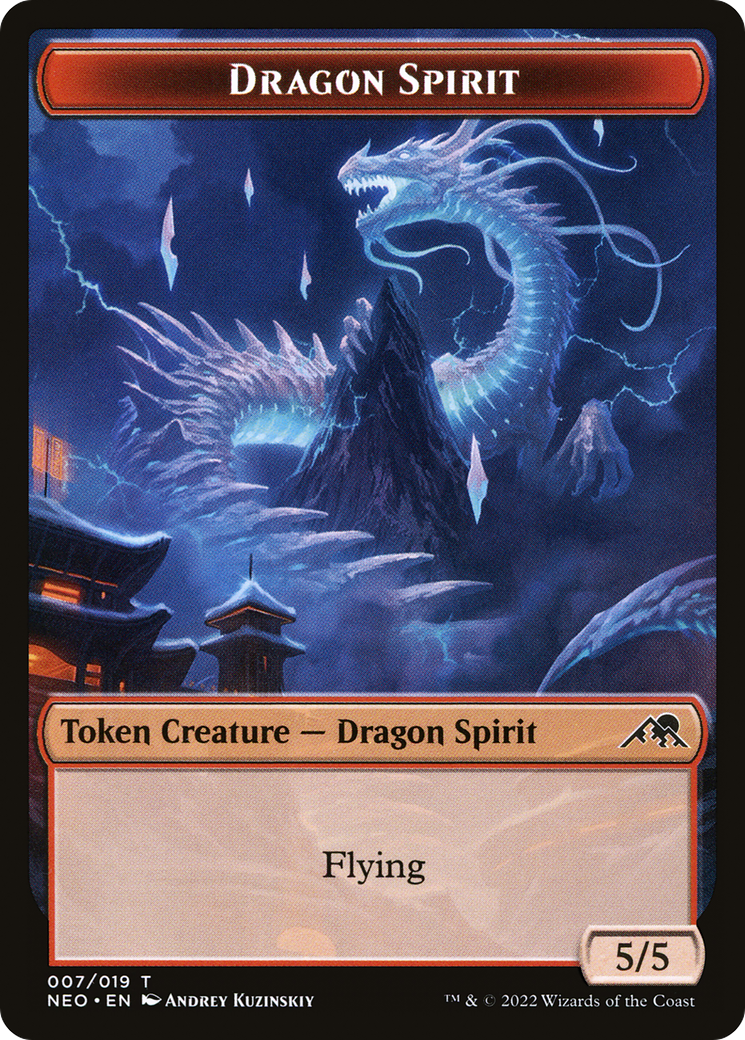 Image of Dragon Spirit Token [Kamigawa: Neon Dynasty Tokens]