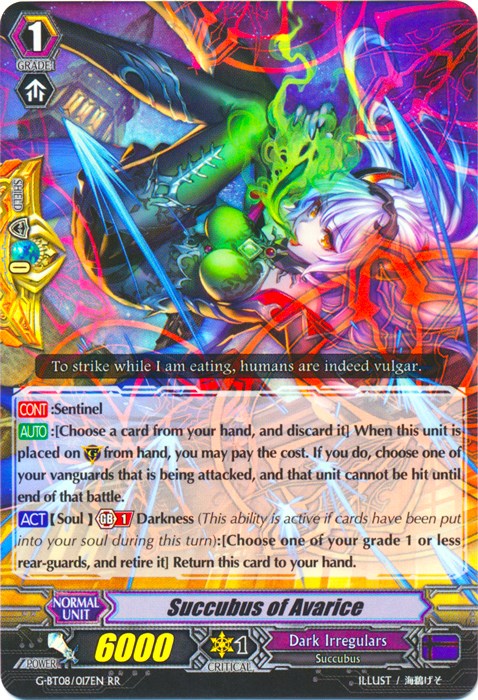 Image of Succubus of Avarice (G-BT08/017EN) [Absolute Judgment]