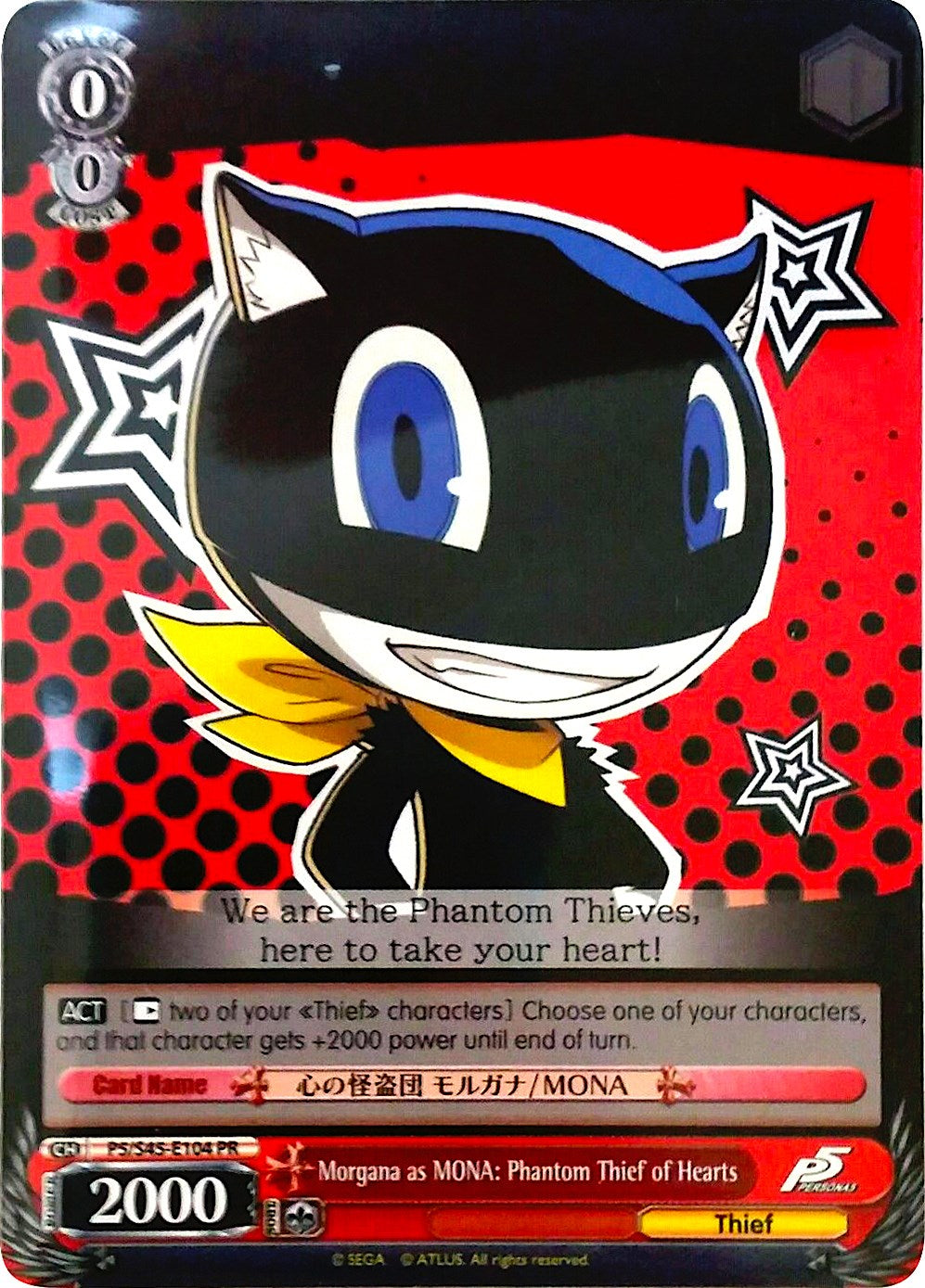 Image of Morgana as MONA: Phantom Thief of Hearts (P5/S45-E0104 PR) (Promo) [Persona 5]