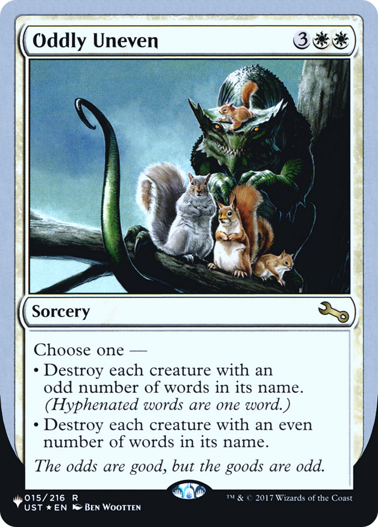 Image of Oddly Uneven (Unfinity Foil Edition) [The List]