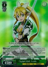 Image of Sylph Girl, Leafa (SAO/S20-E030S SR) [Sword Art Online]