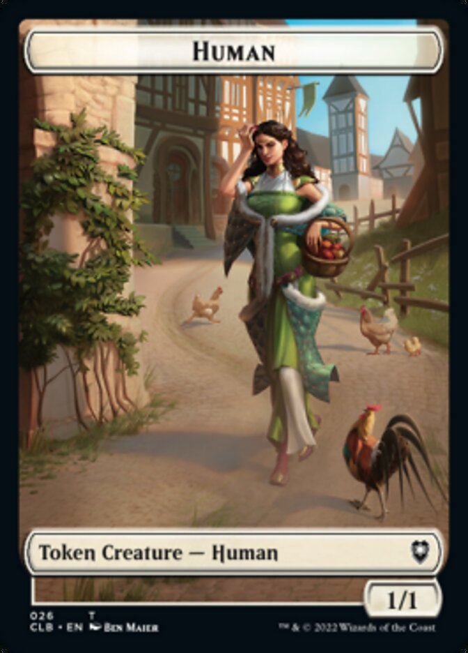 Image of Spider // Human Double-Sided Token [Commander Legends: Battle for Baldur's Gate Tokens]