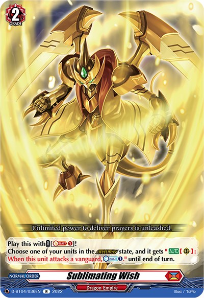 Image of Sublimating Wish (D-BT04/036EN) [Awakening of Chakrabarthi]