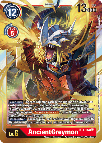 Image of AncientGreymon [BT4-113] [Great Legend]