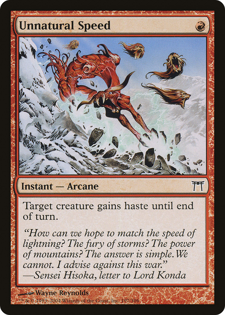 Image of Unnatural Speed [Champions of Kamigawa]
