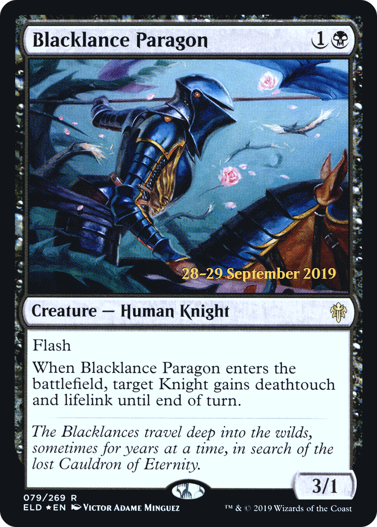 Image of Blacklance Paragon [Throne of Eldraine Prerelease Promos]