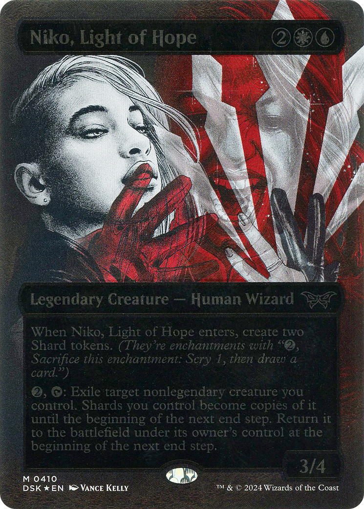 Image of Niko, Light of Hope (Showcase) (Textured) [Duskmourn: House of Horror]