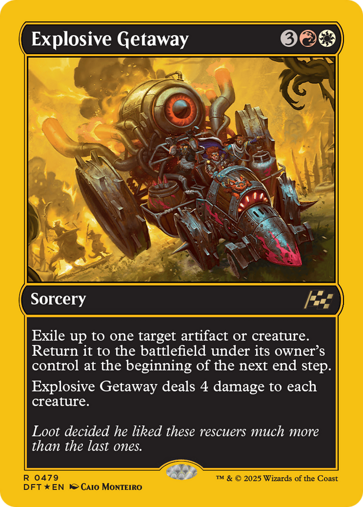 Image of Explosive Getaway (First-Place Foil) [Aetherdrift]