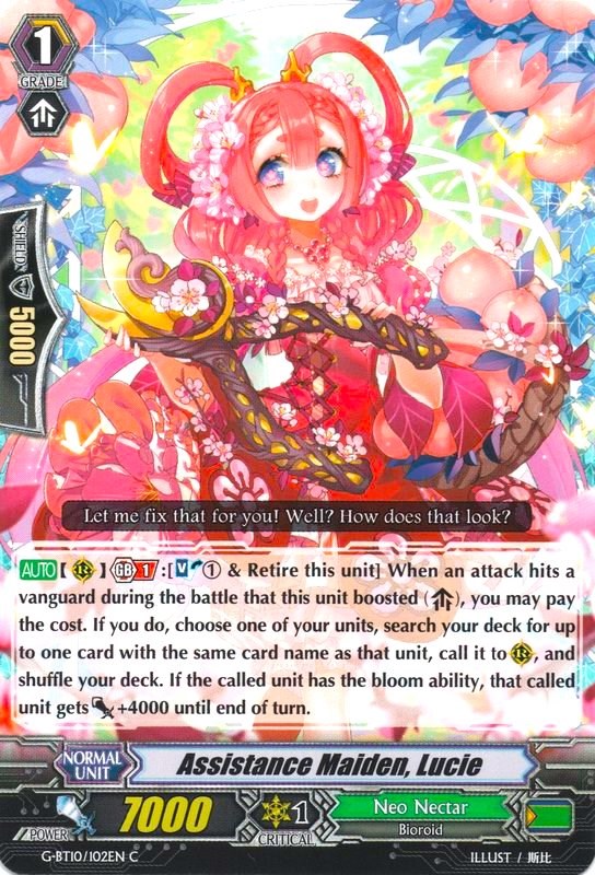 Image of Assistant Maiden, Lucie (G-BT10/102EN) [Raging Clash of the Blade Fangs]