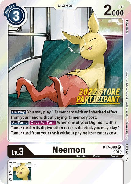 Image of Neemon [BT7-080] (2022 Store Participant) [Next Adventure Promos]