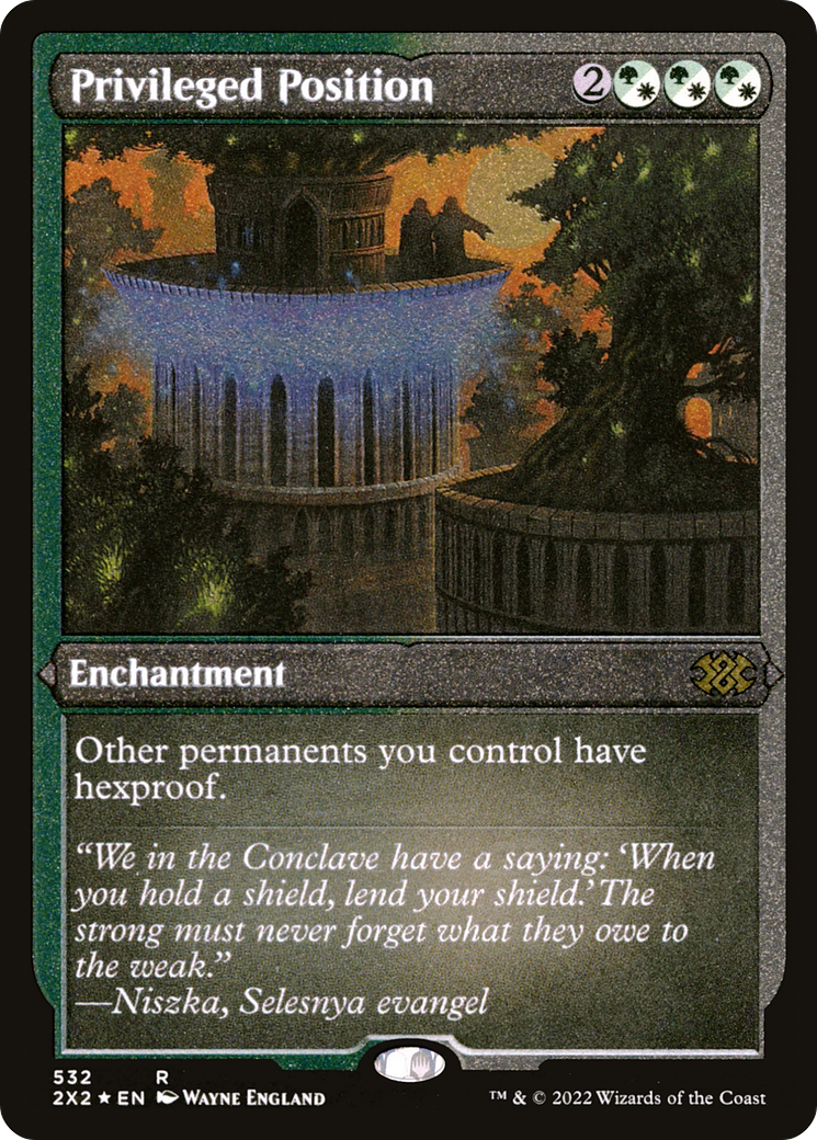 Image of Privileged Position (Foil Etched) [Double Masters 2022]