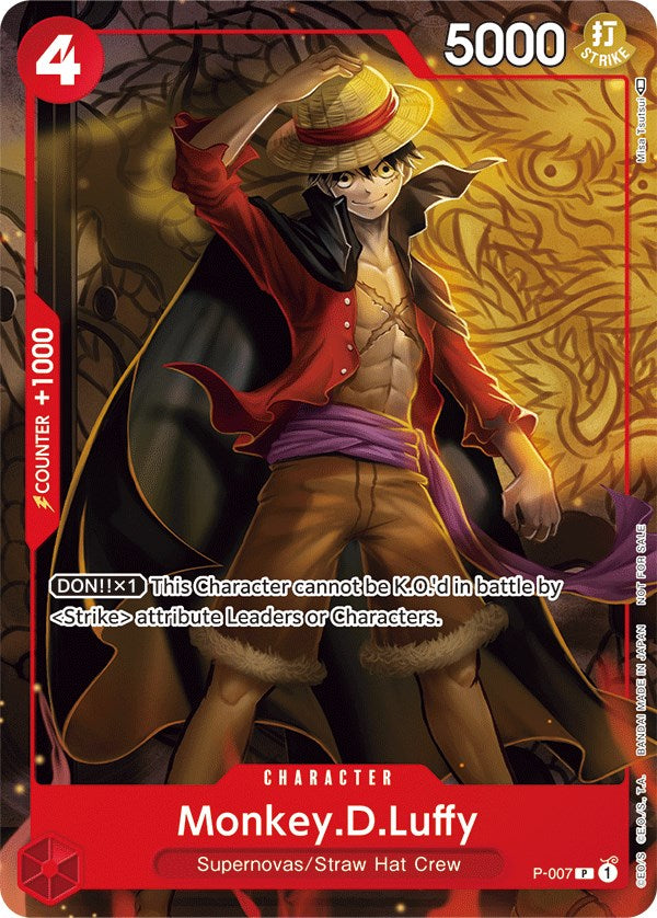 Image of Monkey.D.Luffy (P-007) (Tournament Pack Vol. 1) [One Piece Promotion Cards]
