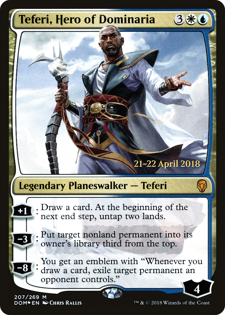 Image of Teferi, Hero of Dominaria [Dominaria Prerelease Promos]