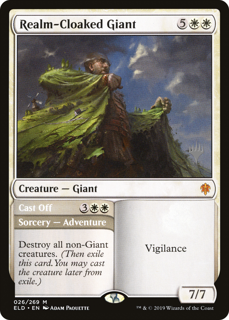 Image of Realm-Cloaked Giant // Cast Off (Promo Pack) [Throne of Eldraine Promos]