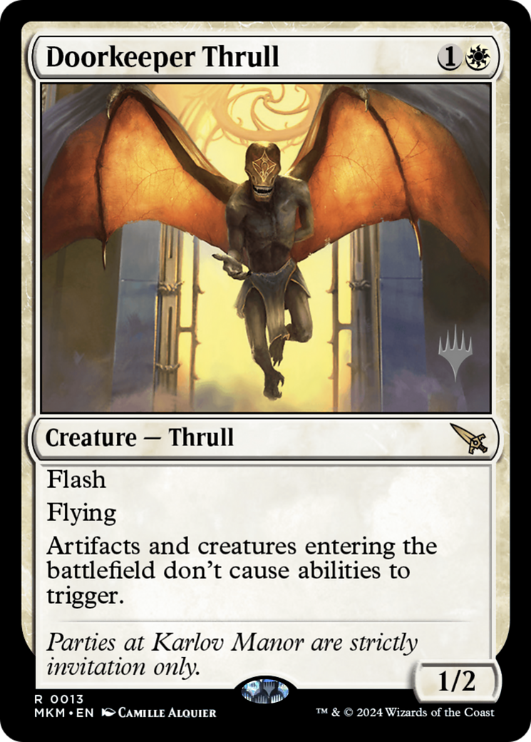 Image of Doorkeeper Thrull (Promo Pack) [Murders at Karlov Manor Promos]