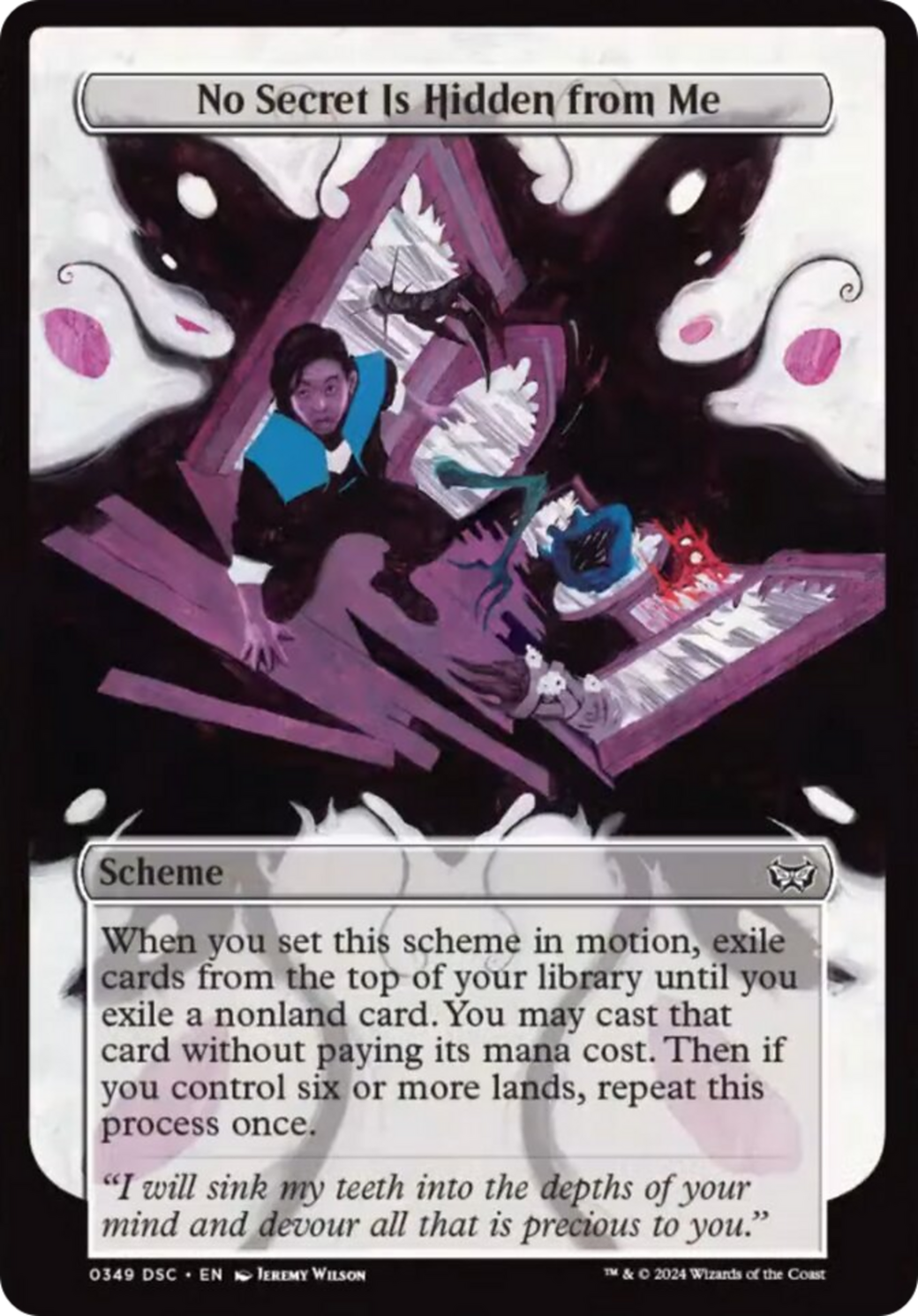 Image of No Secret Is Hidden from Me (Full Art) [Duskmourn: Archenemy]