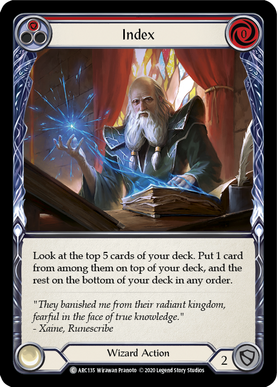 Image of Index (Red) [U-ARC135] (Arcane Rising Unlimited)  Unlimited Rainbow Foil