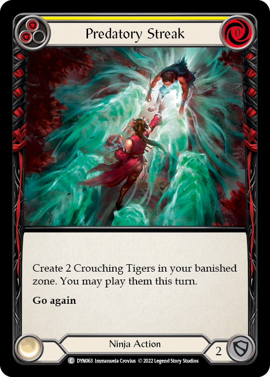 Image of Predatory Streak (Yellow) [DYN063] (Dynasty)  Rainbow Foil