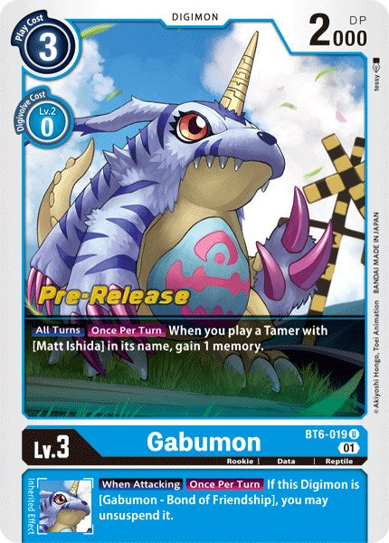 Image of Gabumon [BT6-019] [Double Diamond Pre-Release Cards]