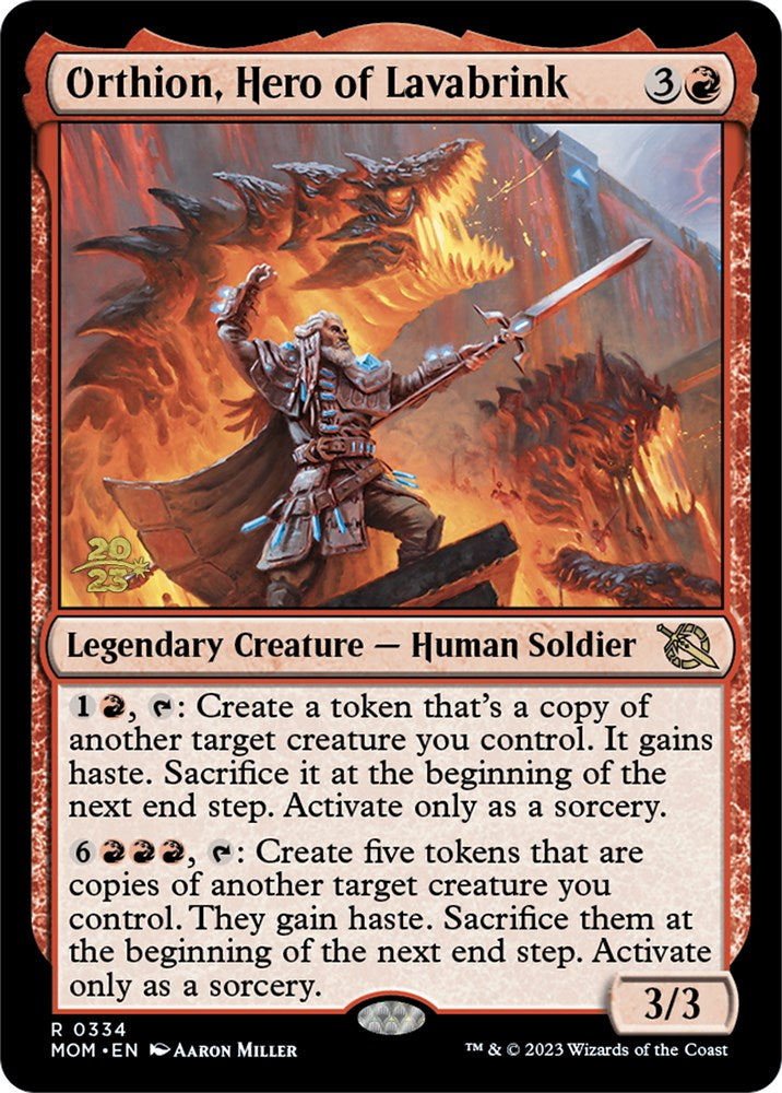 Image of Orthion, Hero of Lavabrink [March of the Machine Prerelease Promos]