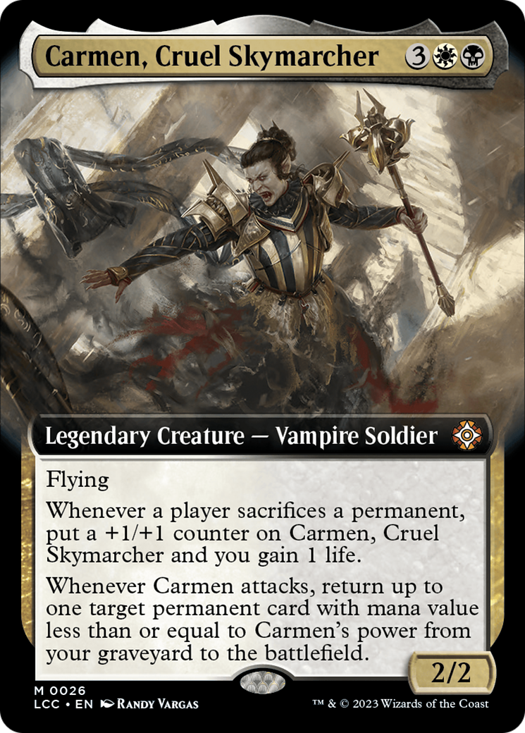 Image of Carmen, Cruel Skymarcher (Extended Art) [The Lost Caverns of Ixalan Commander]