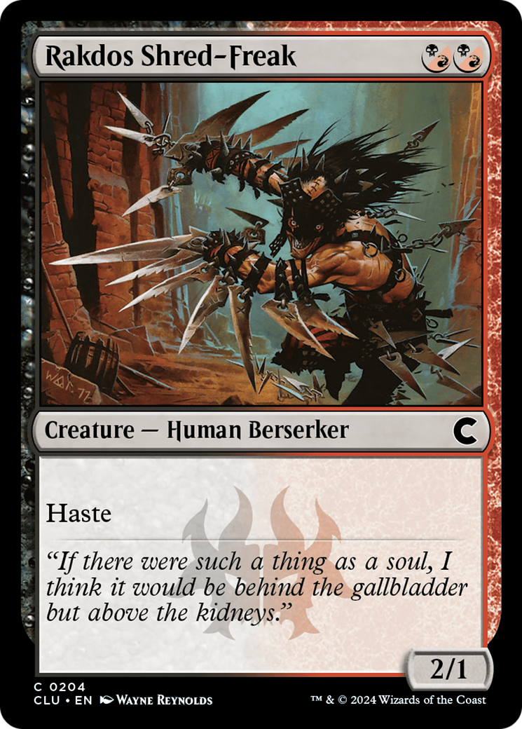 Image of Rakdos Shred-Freak [Ravnica: Clue Edition]