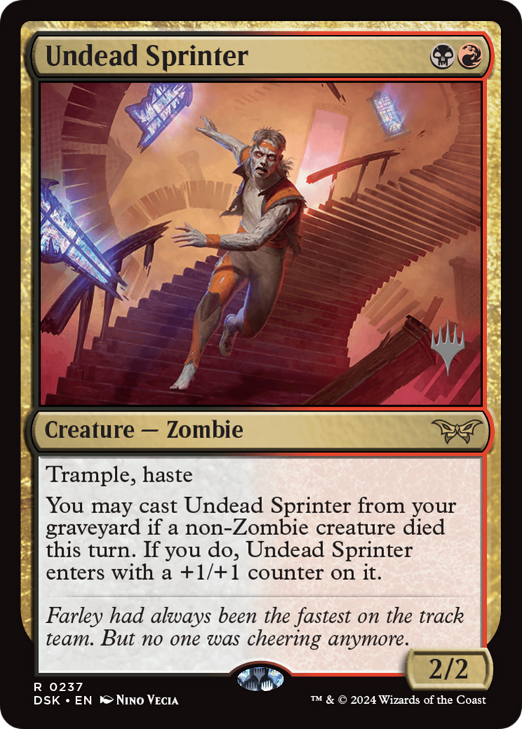 Image of Undead Sprinter (Promo Pack) [Duskmourn: House of Horror Promos]