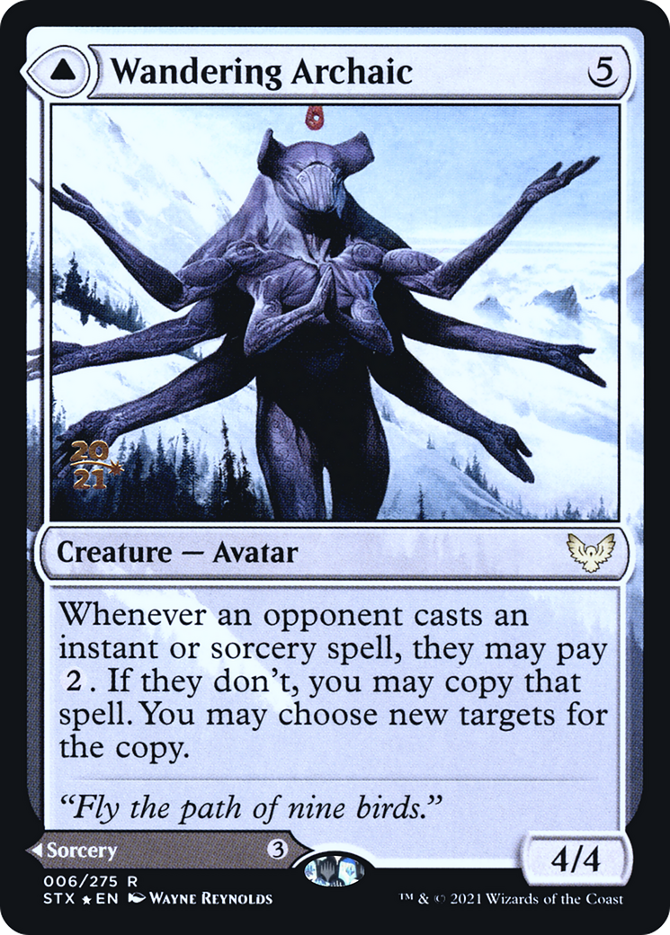 Image of Wandering Archaic // Explore the Vastlands [Strixhaven: School of Mages Prerelease Promos]