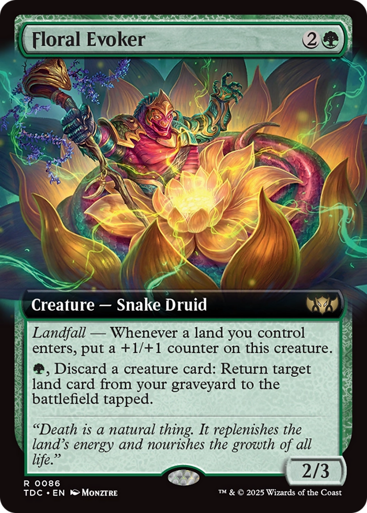 Image of Floral Evoker (Extended Art) [Tarkir: Dragonstorm Commander]
