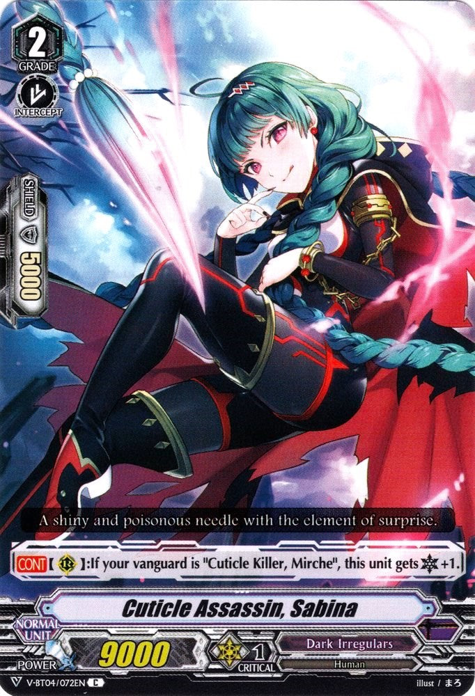 Image of Cuticle Assassin, Sabina (V-BT04/072EN) [Vilest! Deletor]