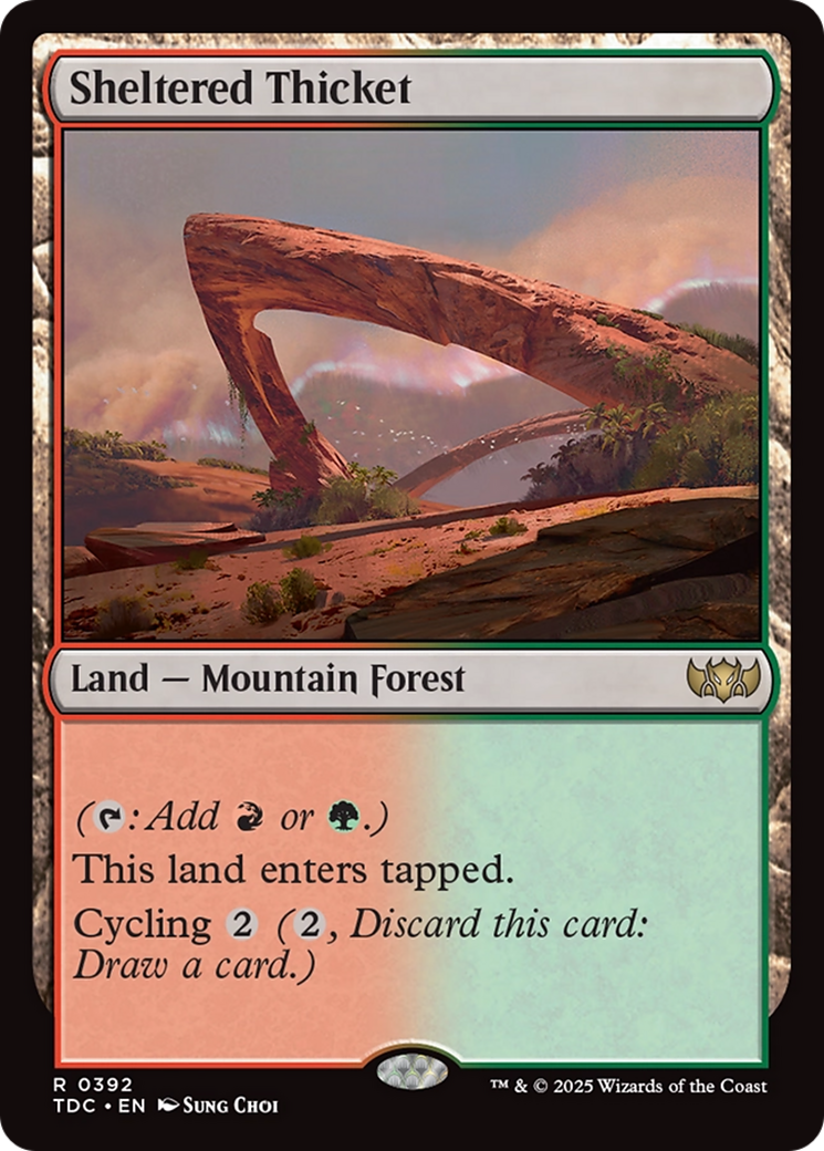 Image of Sheltered Thicket [Tarkir: Dragonstorm Commander]