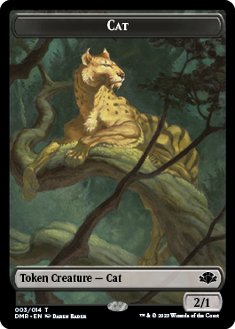 Image of Goblin // Cat (003) Double-Sided Token [Dominaria Remastered Tokens]