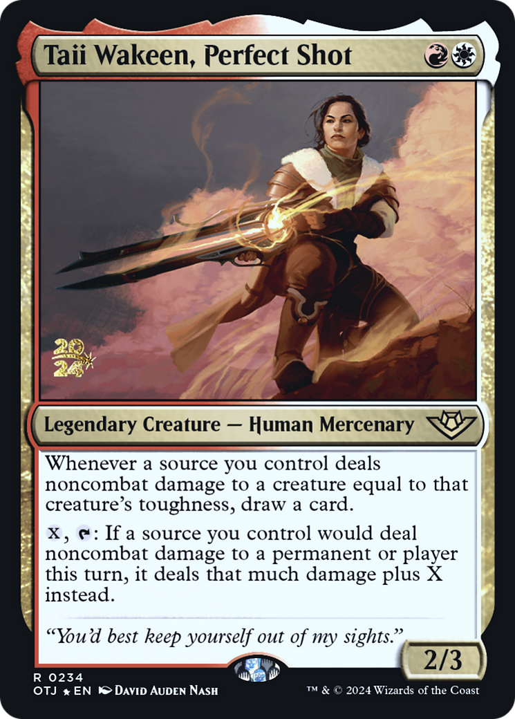 Image of Taii Wakeen, Perfect Shot [Outlaws of Thunder Junction Prerelease Promos]