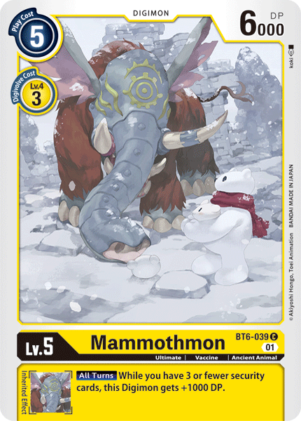Image of Mammothmon [BT6-039] [Double Diamond]