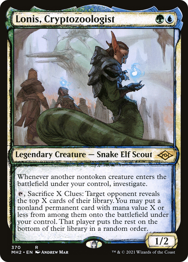 Image of Lonis, Cryptozoologist (Sketch) [Modern Horizons 2]
