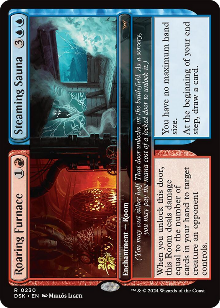 Image of Roaring Furnace // Steaming Sauna [Duskmourn: House of Horror Prerelease Promos]