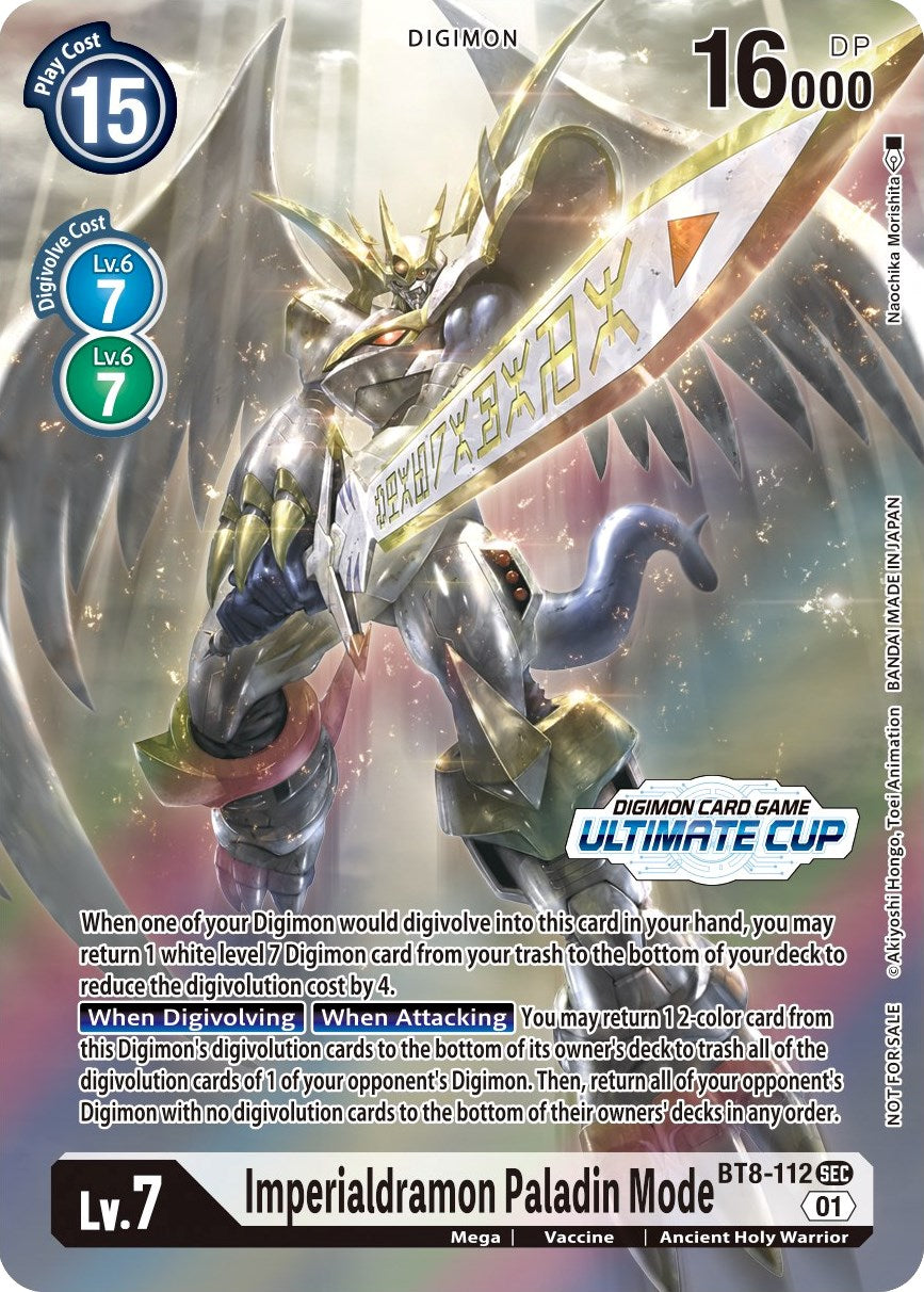 Image of Imperialdramon Paladin Mode [BT8-112] (April Ultimate Cup 2022) [New Awakening Promos]